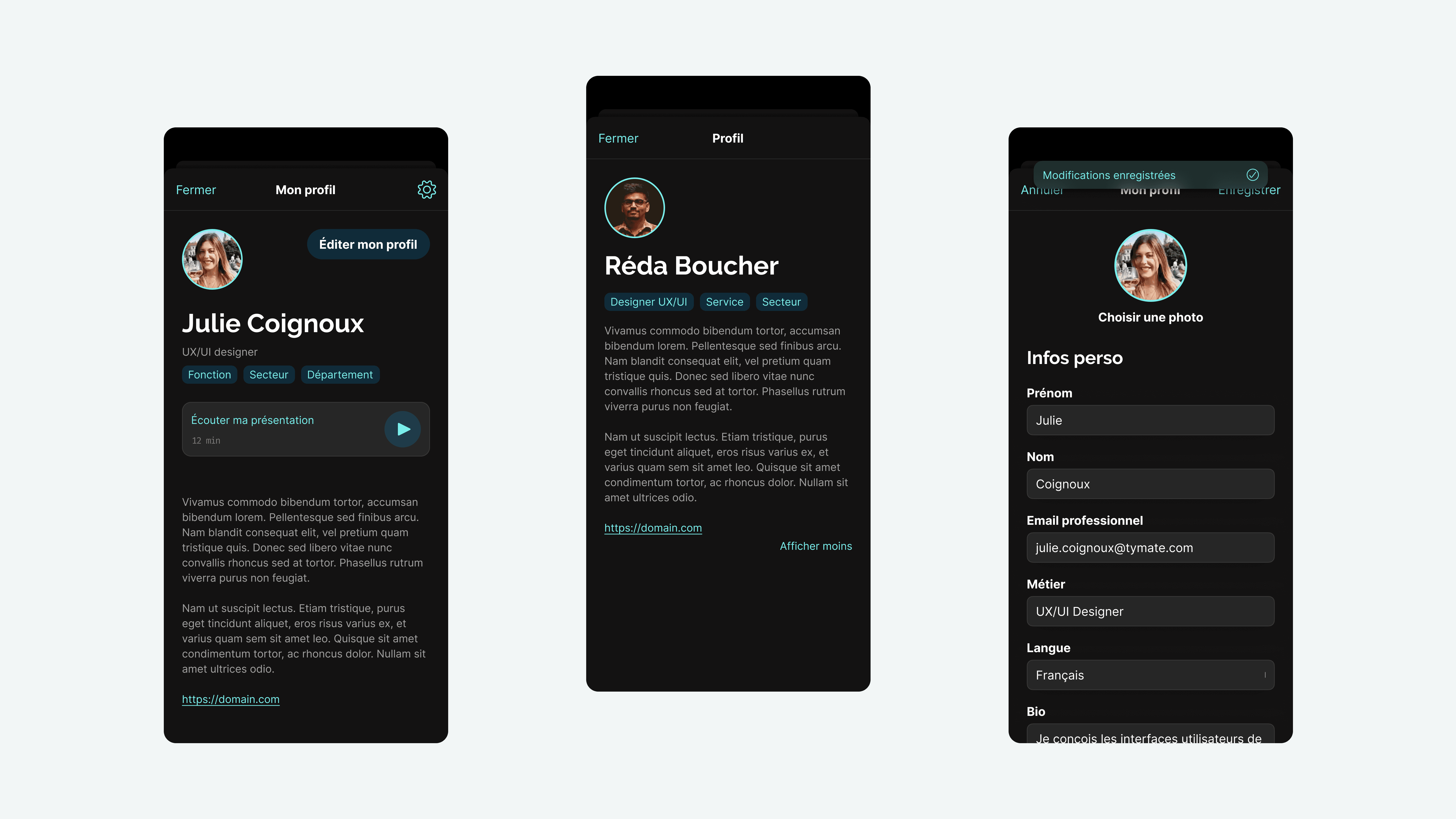 Profil & Personnalisation