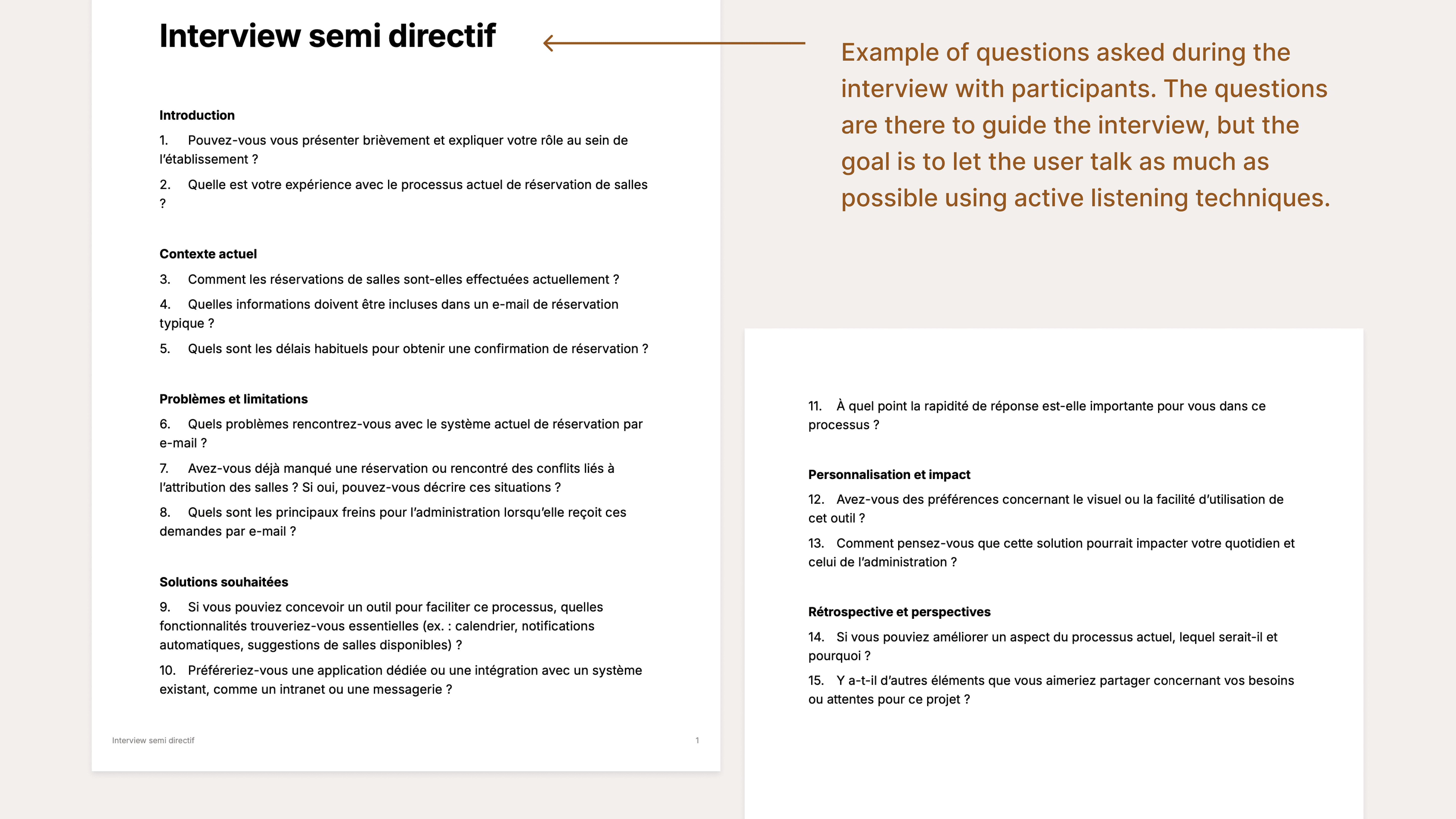 Workshop 2 : Entretiens utilisateurs